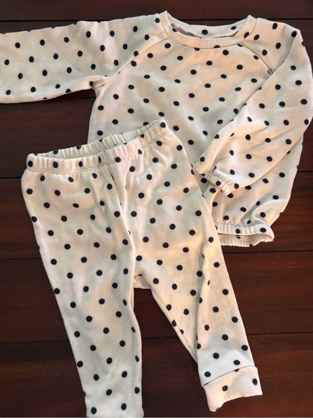 Kids Cream Polka Dot Set - Cozy